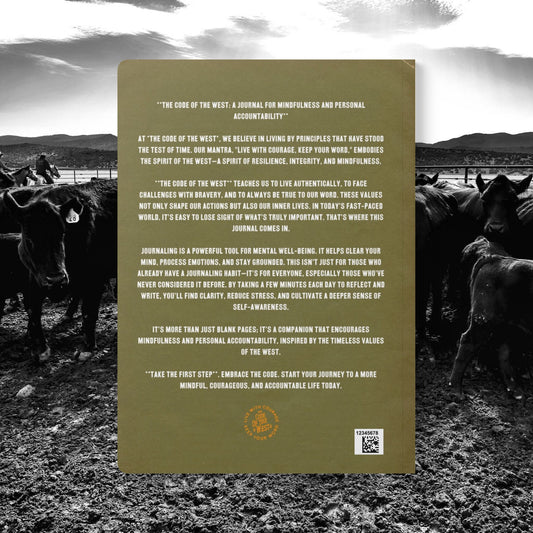 Daily Record Journal back cover with Code of the West text