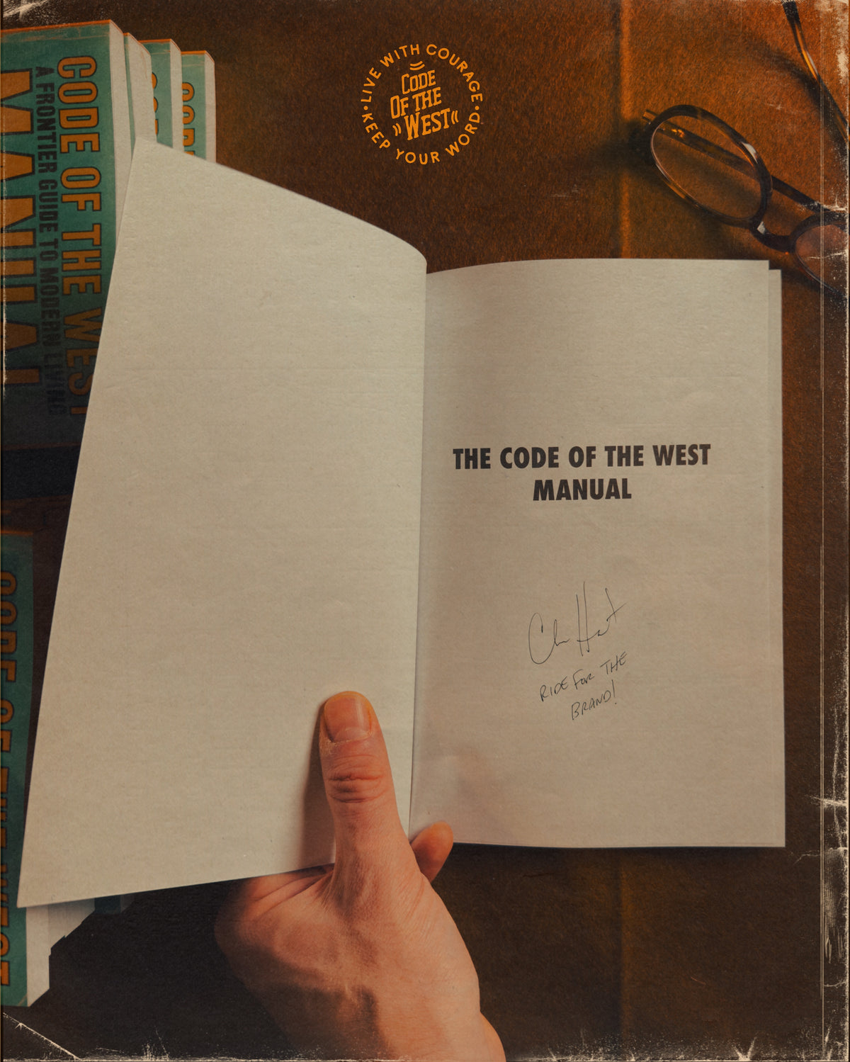 Open Code of the West Manual showing the signed title page