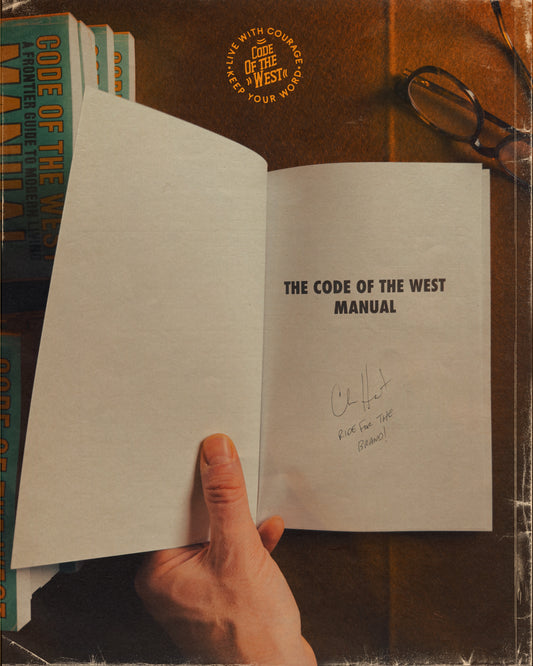 Open Code of the West Manual showing the signed title page