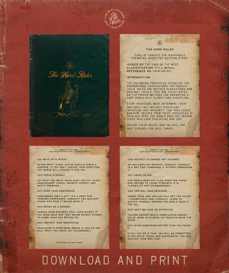 The Hard Rules — Printable Field Manual
