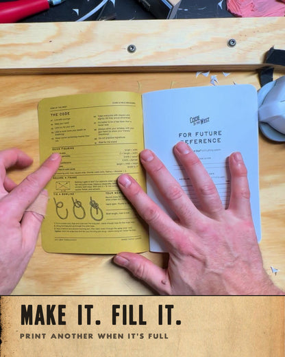 Make your own Working Book notebook using the printable PDF kit