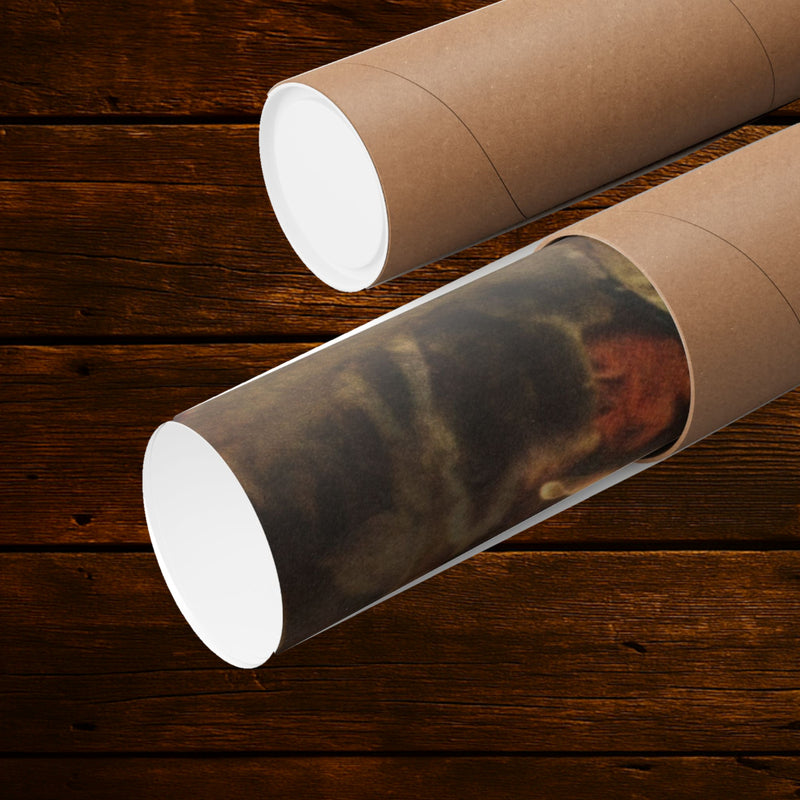 Tough Men Aren’t Made Easy art print rolled beside a cardboard mailing tube
