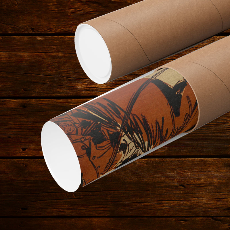 Consistency Is the Quiet Grit print rolled beside its cardboard mailing tube